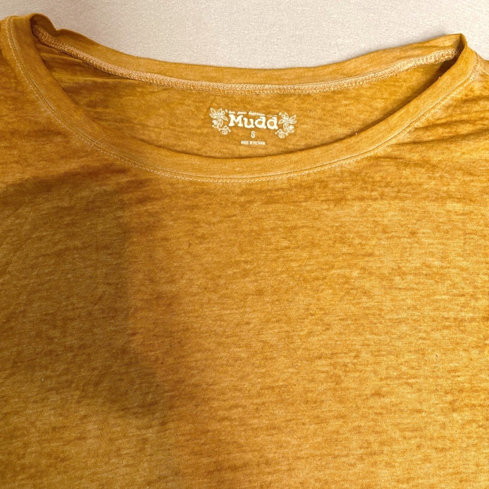 Mudd Y2K‎ Golden Mustard Yellow Burnout T Shirt - Picture 5 of 7